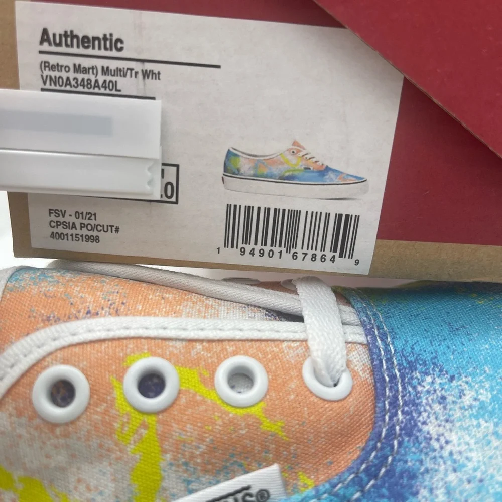 Vans Men’s Authentic (Retro Mart) Multi/True White Sneakers
VN0A348A40L - Picture 16 of 16